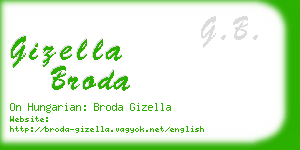 gizella broda business card
